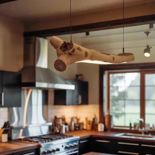 Rustic Hanging Light Fixture Branch Chandelier For Dining Room And Kitchen Island